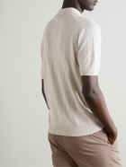 Boglioli - Ribbed Linen and Cotton-Blend Polo Shirt - Neutrals