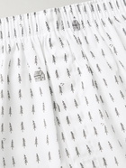 Sunspel - Printed Cotton Boxer Shorts - White