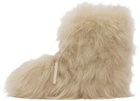 We11done Beige Fur Moccasin Boots