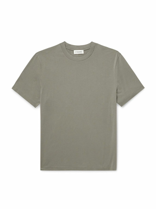 Photo: FRAME - Supima Cotton-Jersey T-Shirt - Green