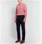 Camoshita - Grandad-Collar Cotton-Corduroy Shirt - Pink