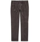Rubinacci - Luca Slim-Fit Tapered Cotton-Blend Corduroy Trousers - Gray