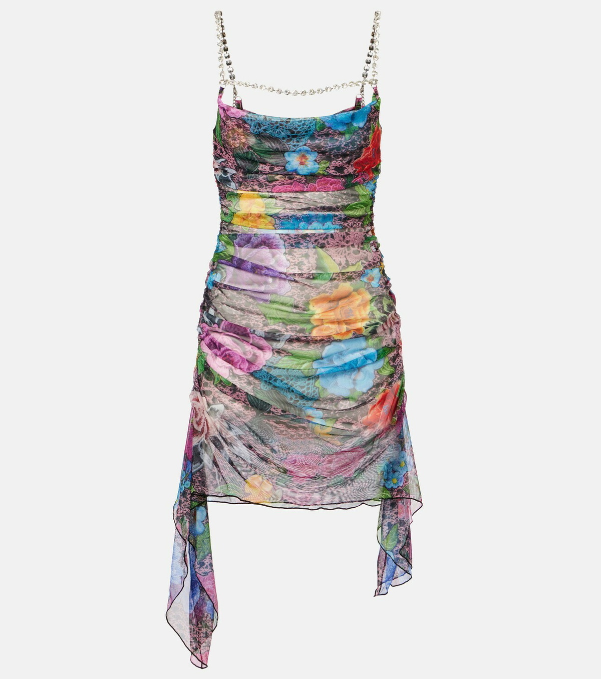 Area Crystal-embellished tulle minidress