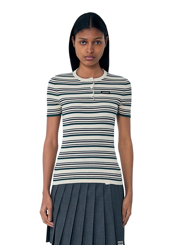 Photo: Miu Miu Stripes T-Shirt