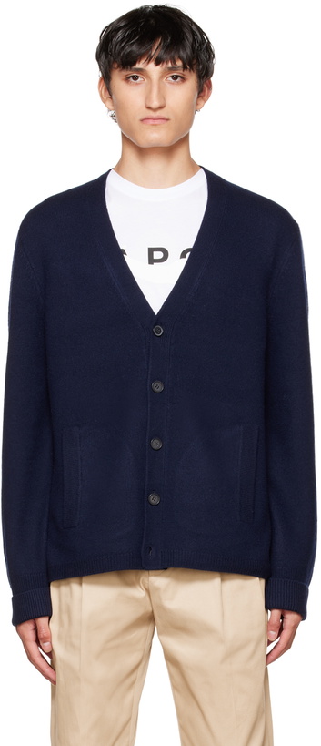 Photo: A.P.C. Navy Gabriel Cardigan