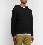 James Perse - Waffle-Knit Cotton Zip-Up Hoodie - Black