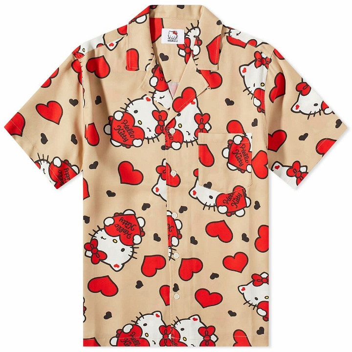 Photo: Soulland x Hello Kitty Orson Heart Vacation Shirt in Beige Aop