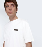 Berluti Leather-trimmed cotton T-shirt