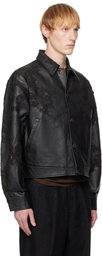 Professor.E Black Horse Laser Leather Jacket