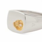 Tom Wood Small Mined Diamond Ring in Silver/Gold