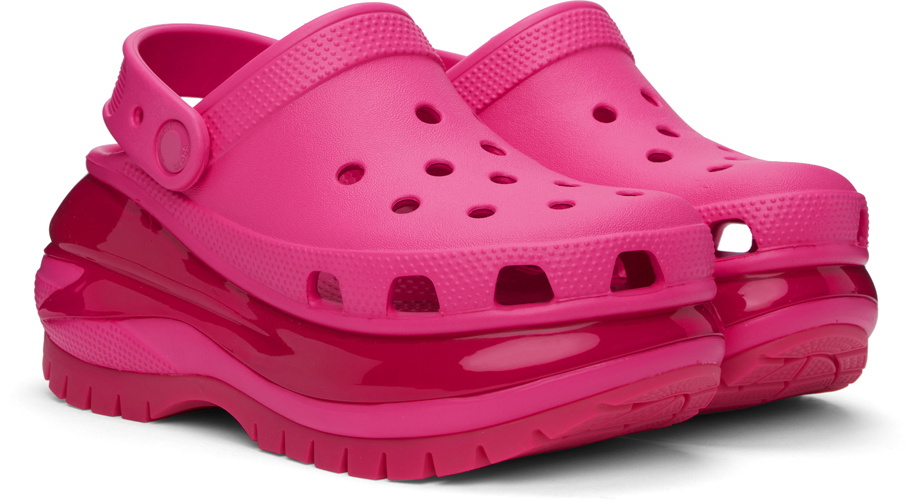 Crocs Pink Mega Crush Clogs