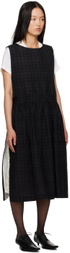 tao Black Check Midi Dress