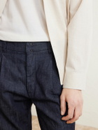 Slowear - Straight-Leg Pleated Jeans - Blue