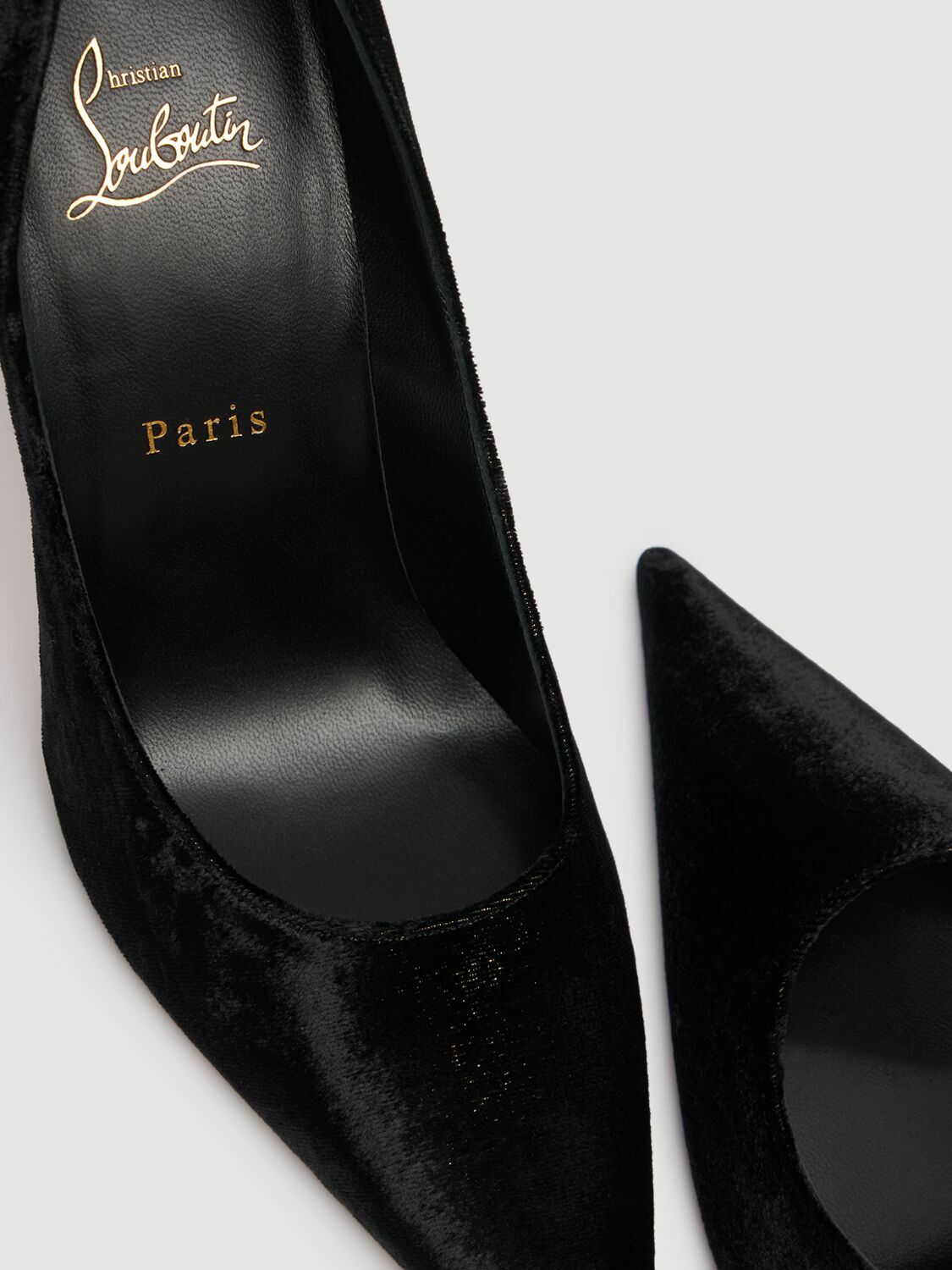 CHRISTIAN LOUBOUTIN 100mm Kate Max Glittered Velvet Pumps