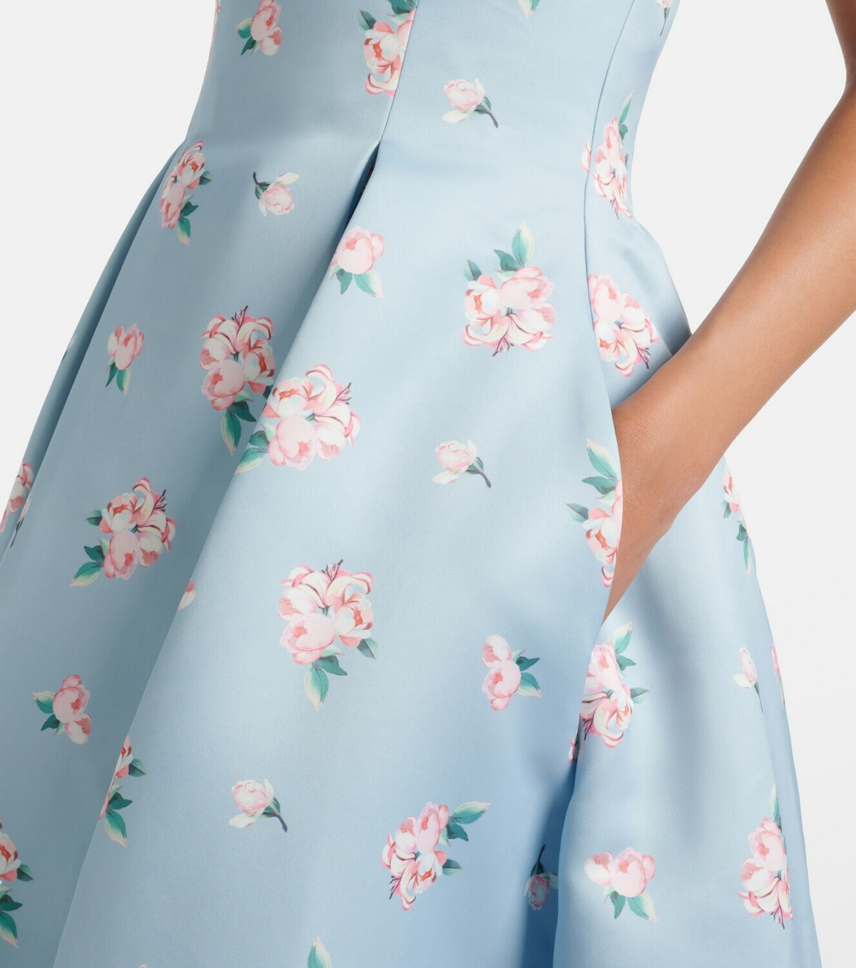 Leo Lin Nora floral bustier gown