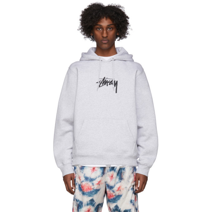 Photo: Stussy Grey Stock Logo Hoodie