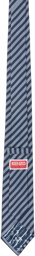 Kenzo Blue & Navy Kenzo Paris Striped Tie