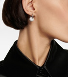 Rainbow K Piercing 14kt gold single earring with diamonds