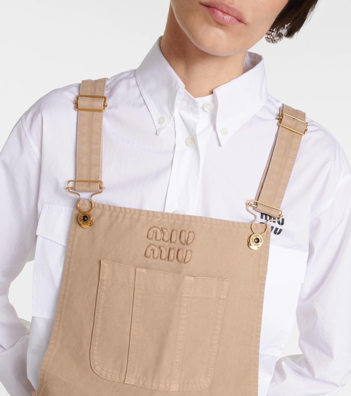 Miu Miu Cotton gabardine overalls
