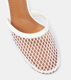 Alaïa Leather-trimmed mesh pumps