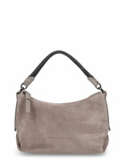 BRUNELLO CUCINELLI - Small Softy Velour Leather Shoulder Bag