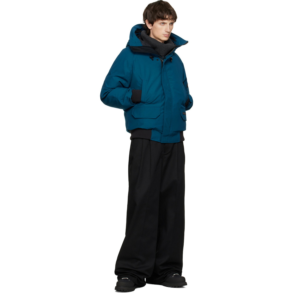 Canada Goose Blue 'Black Label' Chilliwack Bomber Down Jacket