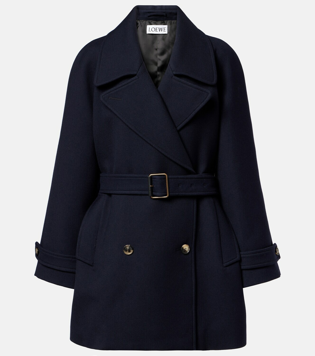 Loewe Belted double-breasted wool coat