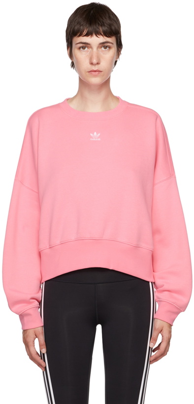 Photo: adidas Originals Pink Adicolor Sweatshirt