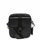 Coach Men's Beck Crossbody Bag in Blackout Signature Leather