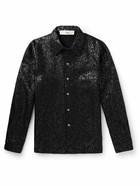 Séfr - Ripley Metallic Textured Wool-Blend Shirt - Black