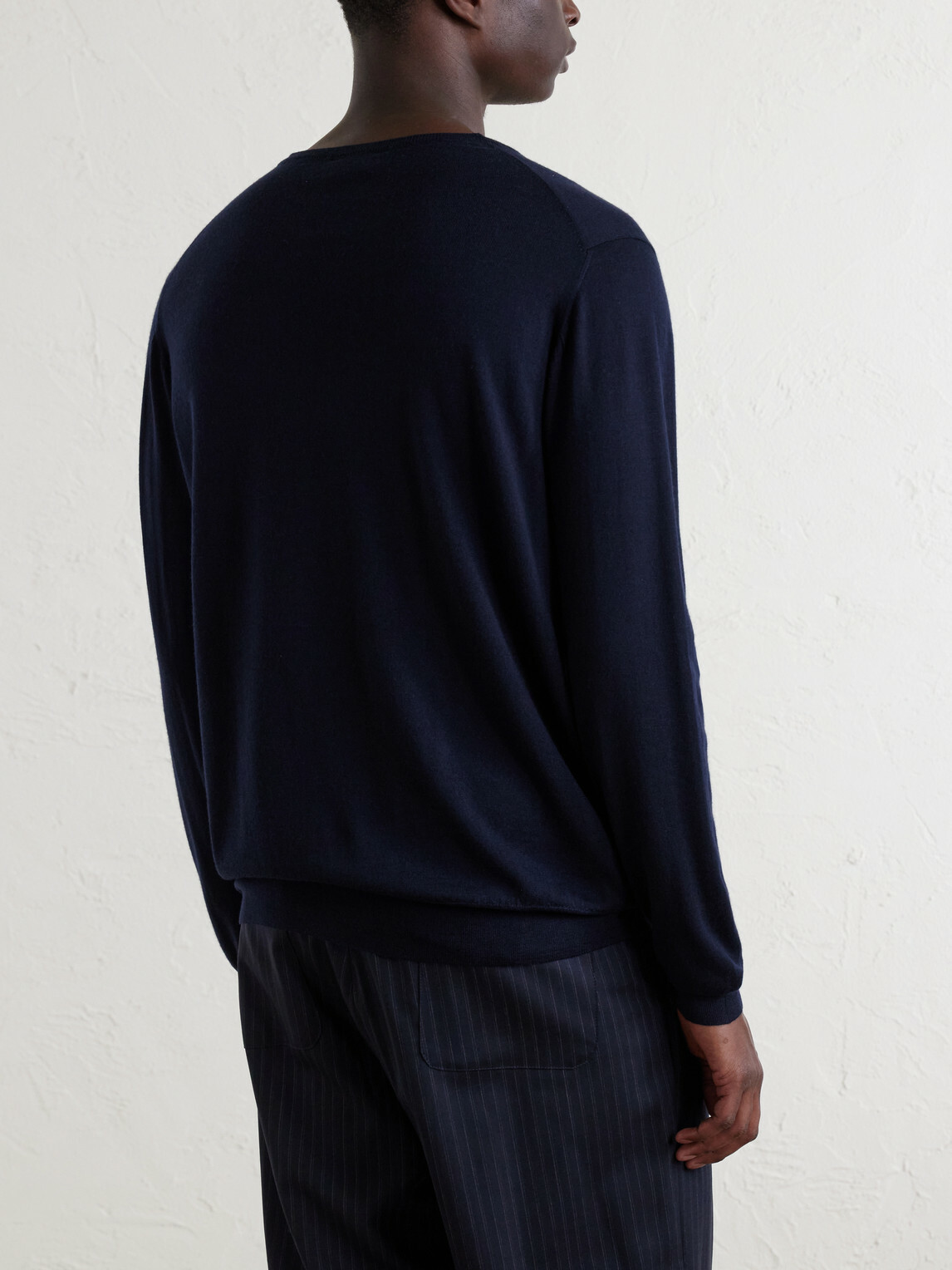 William Lockie - Merino Wool Sweater - Blue