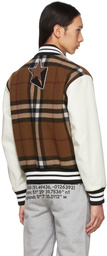 Burberry Brown Check Letter Bomber