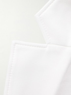Casablanca - Logo-Appliquéd Striped Tricot Blazer - White