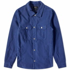 A.P.C. Men's Alex Overdyed Shirt Jacket in Blue