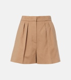 Max Mara Pleated camel hair shorts
