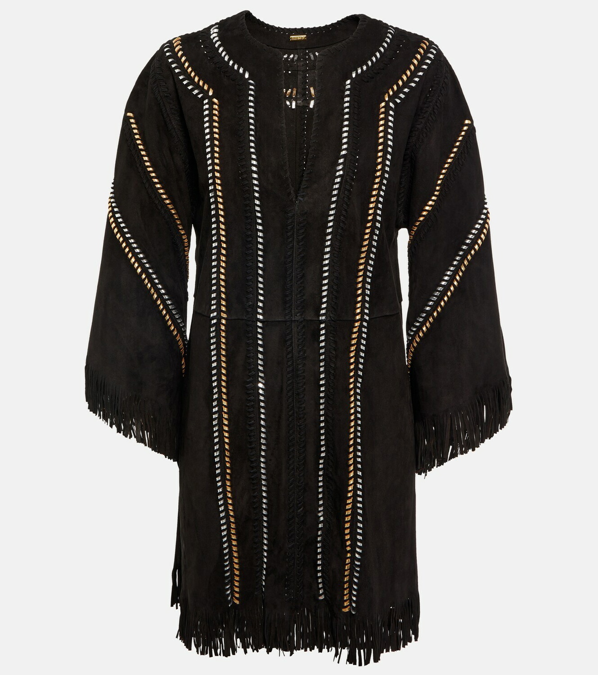 Dodo Bar Or Fringe-trimmed suede tunic