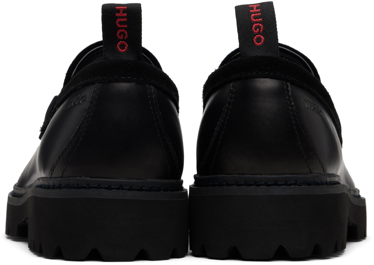 Hugo Black Leather & Suede Loafers