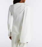 Tove Maevi draped caped silk top