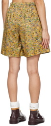 Kika Vargas Yellow Floral Eloise Shorts