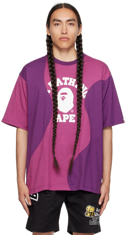 Photo: BAPE Purple Cutting T-Shirt