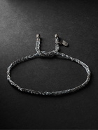 Carolina Bucci - Lucky Protection Blackened Gold, Silk and Diamond Bracelet