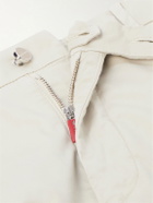 Kiton - Straight-Leg Stretch-Cotton Trousers - Neutrals