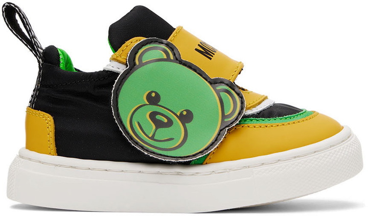 Photo: Moschino Baby Yellow & Black Teddy Sneakers