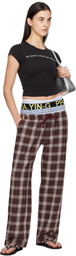 Praying Red & White Underwear Plaid Lounge Pants