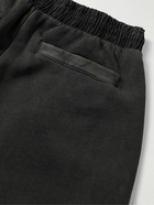 Entire Studios - Utility Straight-Leg Enzyme-Washed Organic Cotton-Jersey Sweatpants - Black