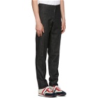 Thom Browne Black Denim Unconstructed Low-Rise Skinny Trousers
