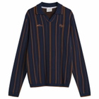 Percival Men's Citation Knitted Football Shirt in Navy