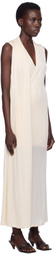 TOTEME Off-White Overlapped Scarf Maxi Dress