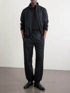 Valentino Garavani - Tapered Logo-Appliqued Striped Drill Sweatpants - Black