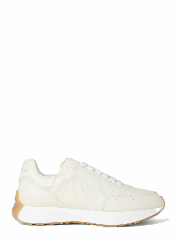 Photo: Alexander McQueen - Sprint Runner Sneakers in Cream